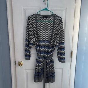 Carole Little Gray and Black Knit Sweater